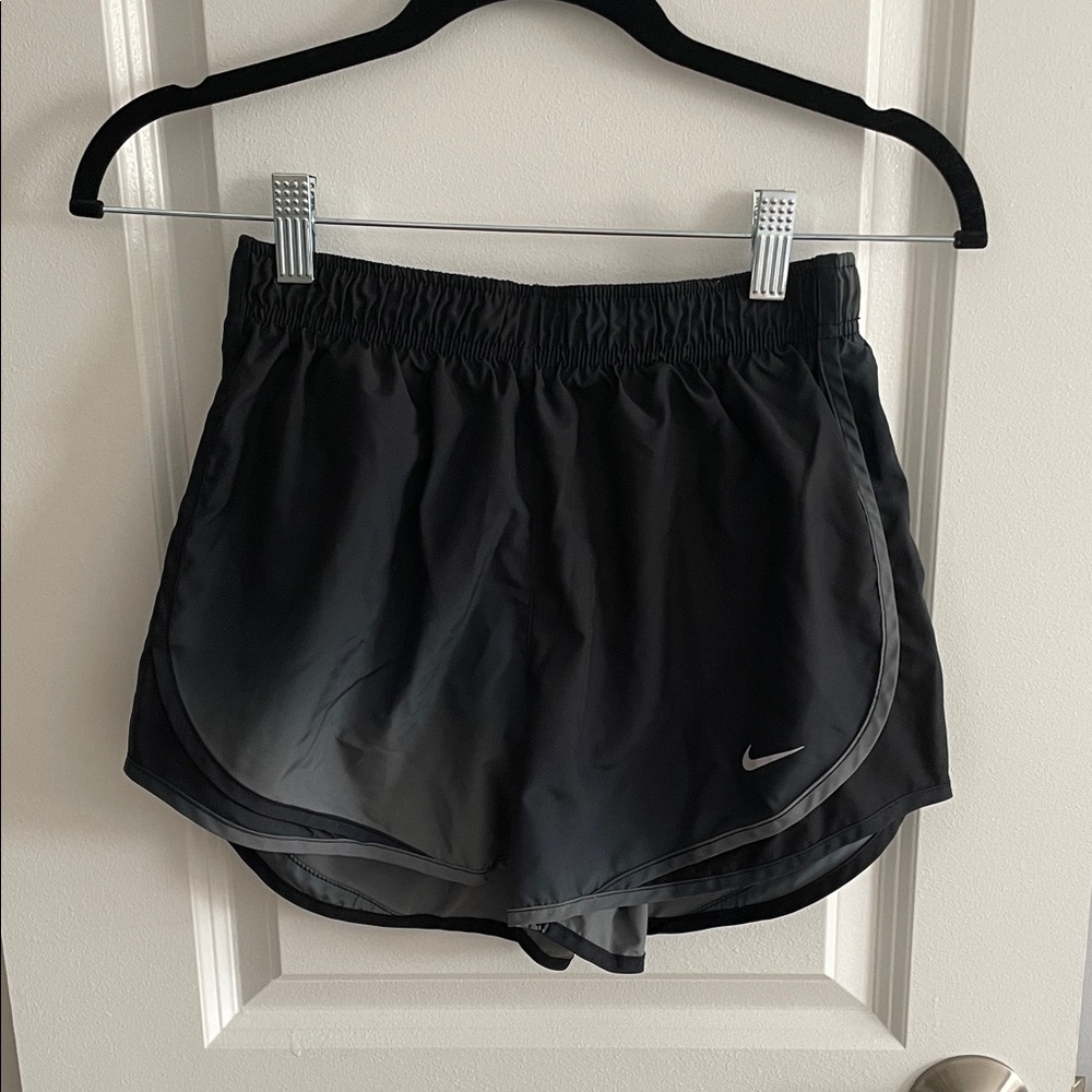 Nike Women's Black Athletic Running Shorts with Reflective Swoosh